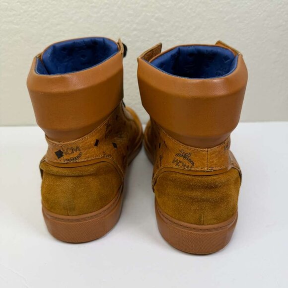 Mens MCM High-Top Visetos Cognac E.U. Size 43 U.S. Size 10.5 main image 7